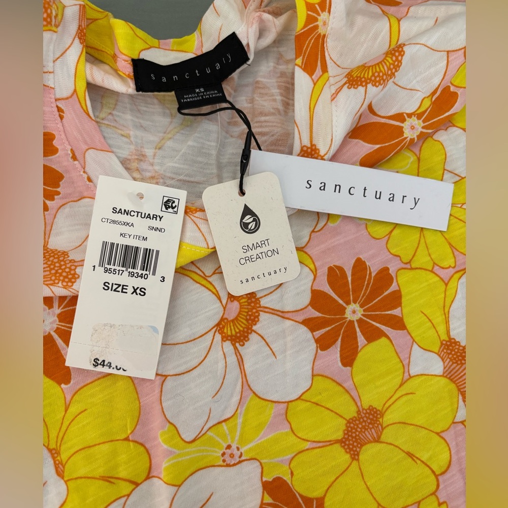 Sanctuary Floral Top in Pink, Yellow, and Orange - Picture 3 of 6